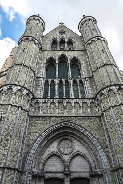 Fachada de la Catedral de San Salvador en Brujas, Bélgica —  Fotos de Stock