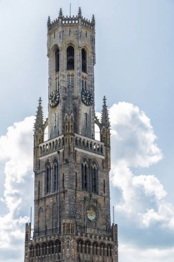 Belfry in the medieval city of Bruges, Belgium clipart