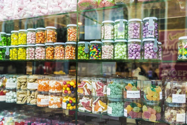 Weergave van een snoep-winkel in Brugge, België — Stockfoto