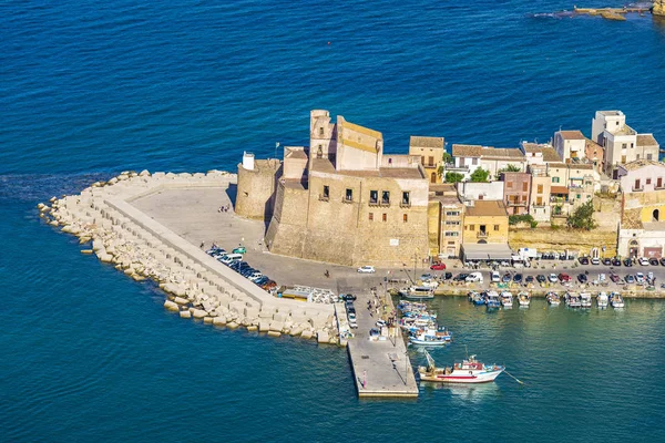 Überblick über castellammare del golfo in sizilien, italien — Stockfoto