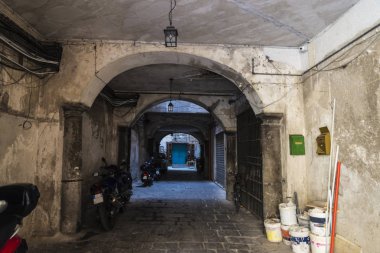 Eski iç geçit Palermo Sicilya, İtalya