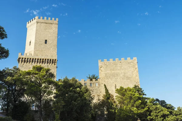 Die normannische burg in erice, sizilien, italien — Stockfoto