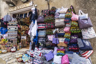 Hediyelik eşya dükkanı Erice, Sicilya, İtalya