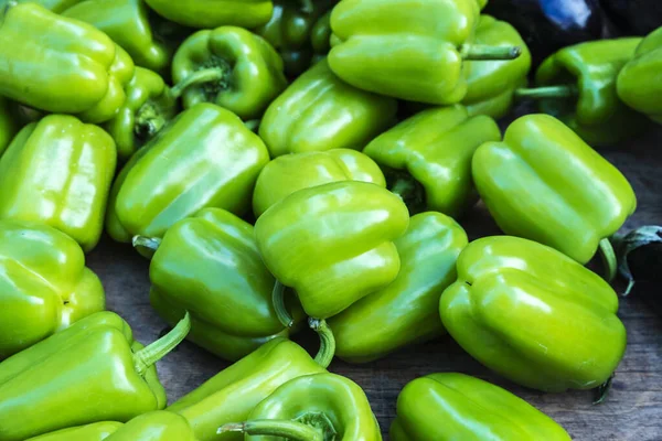 Green bell pepper as background