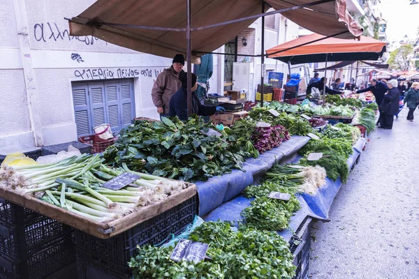 Farmer market on a street in Athens, Greece — Stock Photo, Image