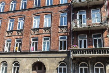 İsveç, Malmö 'deki eski klasik bina.