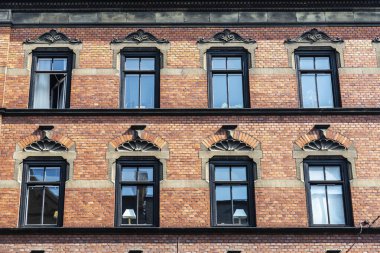İsveç, Malmö 'deki eski klasik bina.