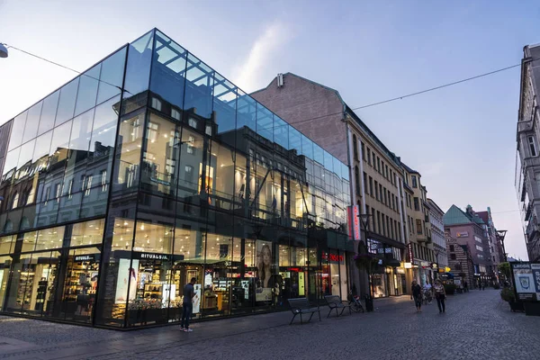 Strada nel centro storico di Malmo, Svezia — Foto Stock