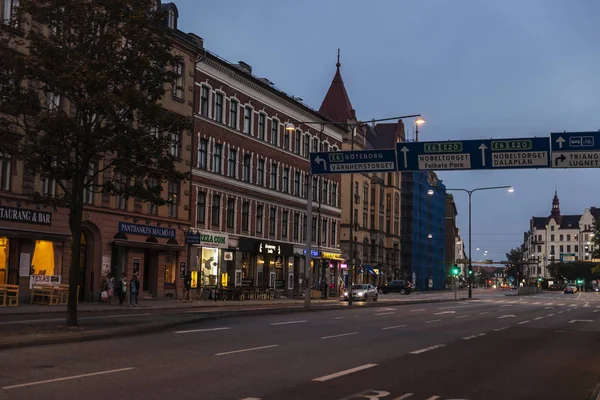 Straat in het centrum van Malmö, Zweden — Stockfoto