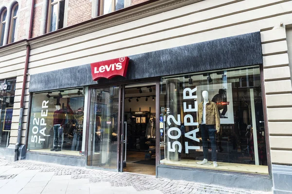 Levis o Levi Strauss store a Malmo, Svezia — Foto Stock