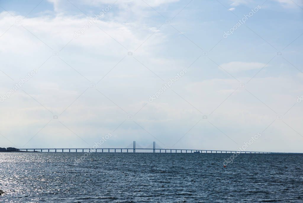 Oresund Bridge in Malmo, Sweden 