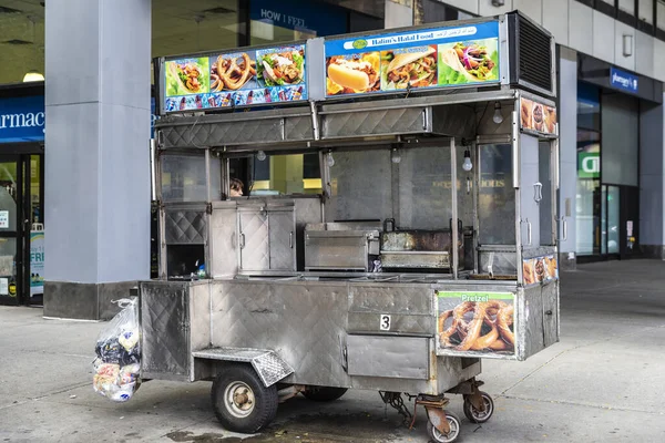 Caminhão de comida fechado em Nova York, EUA — Fotografia de Stock