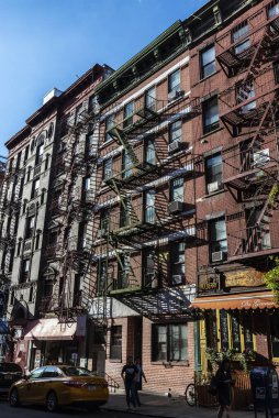 New York City, Usa 'da yangın çıkışlı binalar