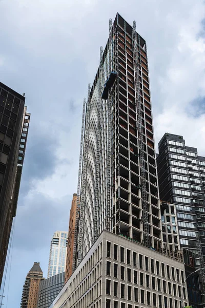 Manhattan, New York City, Usa 'da bir gökdelen inşaatı