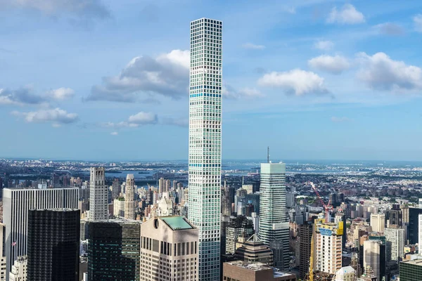 纽约市曼哈顿和犹他州纽约市摩天大楼的天际线 — 图库照片