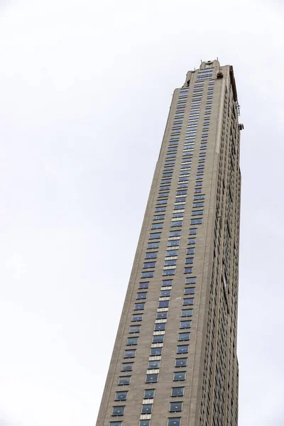 Låg Vinkel Skott Modern Skyskrapa Manhattan New York City Usa — Stockfoto