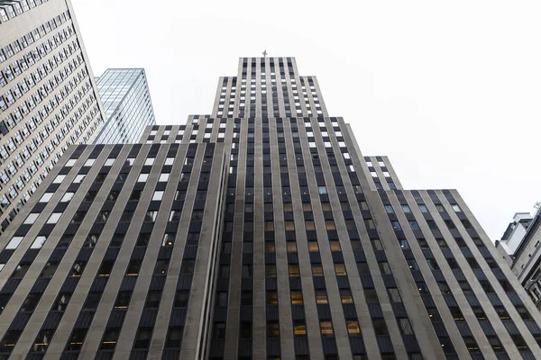 Laag Hoek Schot Van Moderne Wolkenkrabbers Manhattan New York City — Stockfoto