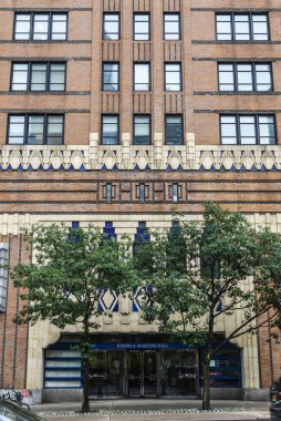 New York City, Usa - 3 Ağustos 2018: Martino Hall cephesi, Manhattan 'daki Fordham Üniversitesi, New York City, Usa