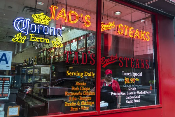 Ciudad Nueva York Estados Unidos Agosto 2018 Tienda Carnes Asadas — Foto de Stock