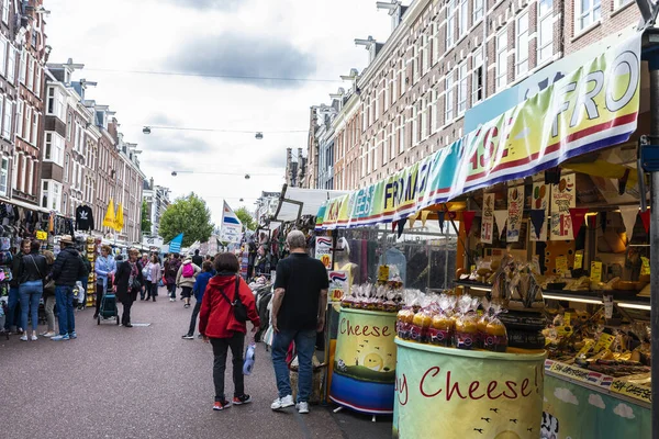 Amsterdam Países Bajos Septiembre 2018 Albert Cuyp Market Mercado Callejero — Foto de Stock