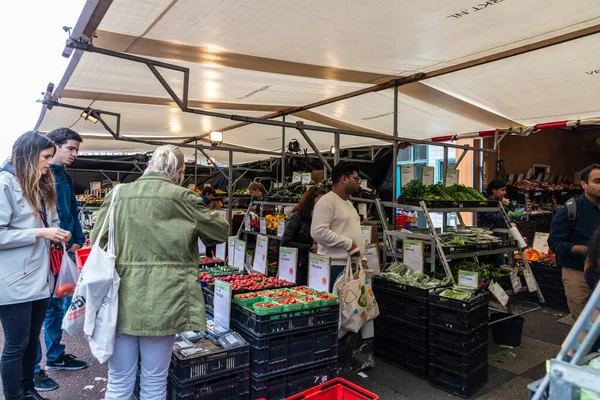 Amsterdam Netherlands September 2018 Fruit Vegetable Shop People Albert Cuyp — Stock Photo, Image