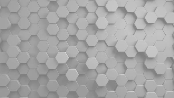 Rendering Abstract Hexagon Geometric Surface Background — Stock Video