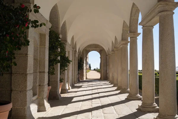 Stone Arches Porch Monastery Escorial Madrid — Stock Photo, Image
