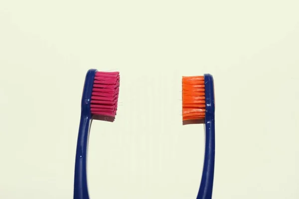 Toothbrushes White Background Toothpaste Toothpaste Toothbrush Isolated White Pink Toothbrush — Stock Photo, Image