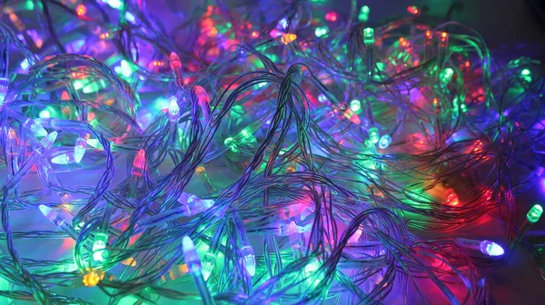 Bokeh Colorido Luzes Natal Decoração Ano Novo Fundo Férias Abstrato — Fotografia de Stock