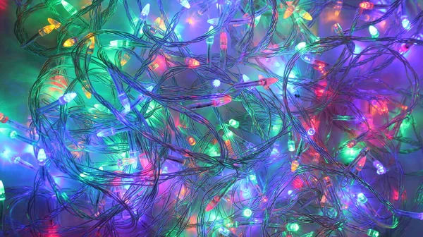 Bokeh Colorido Luzes Natal Decoração Ano Novo Fundo Férias Abstrato — Fotografia de Stock