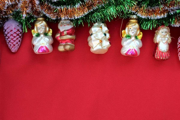 Groen Goud Nieuwjaar Tinsel Kamer Kerstboom Versieren Sprankelend Ornament Decoratie — Stockfoto
