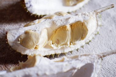 Arka plan olarak lezzetli Durian meyvesi