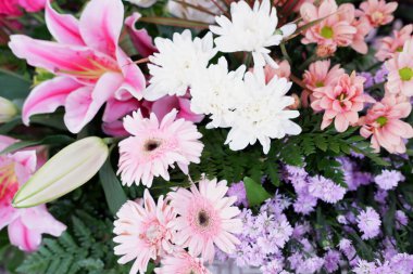 Arka plan olarak güzel taze çiçekler