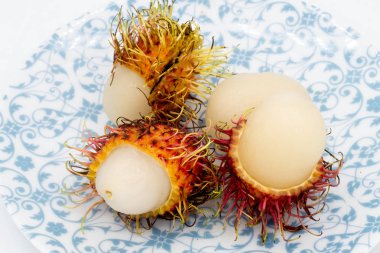 Rambutan beyaz arka planda, Rambutan yalıtım