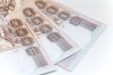 Tayland para biriminde arka plan ve izole, Tay banyo nakit