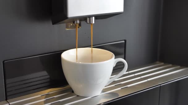 Kaffeemaschine macht Kaffee — Stockvideo