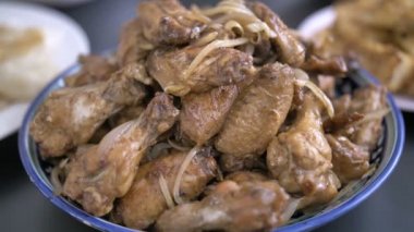 chicken wings with onion asian food