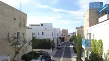 LIMASSOL, CYPRUS - May 4, 2019: Take off from the street limassol marina and view of the yachts