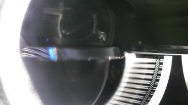 Adaptive LED optics for BMW 7 Series, Macro, close shot, color light and smoke