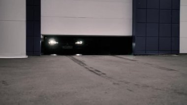 TOMSK, RUSSIA - July 26, 2019: BMW 7 Series leaves the garage