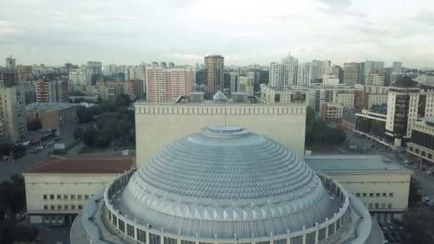 Όπερα στο Novosibirsk Αεροφωτογραφία — Αρχείο Βίντεο