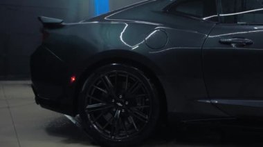 TOMSK, RUSSIA - 30 Mart 2020: Chevrolet Camaro ZL1 The Exorcist side view