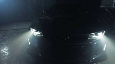 TOMSK, RUSSIA - 30 Mart 2020: Chevrolet Camaro ZL1 The Exorcist front view