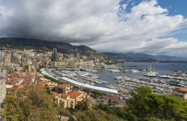 Monte-Carlo, Monako bölgesi, en iyi manzara. Yüksek çözünürlük