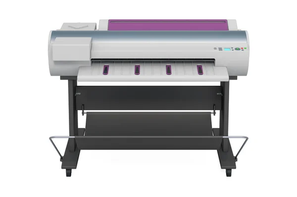 Plotter Impresora Inyección Tinta Gran Formato Representación Aislada Sobre Fondo — Foto de Stock