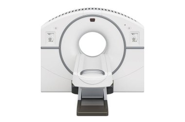 PET scanner, positron emission tomography. 3D rendering isolated on white background clipart