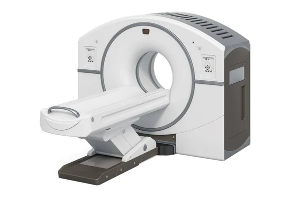 Pozitron Emisyon Tomografisi. Beyaz arkaplanda 3B görüntüleme izole edildi
