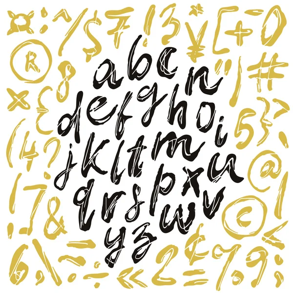 Векторный алфавит. рукописные буквы — стоковый вектор