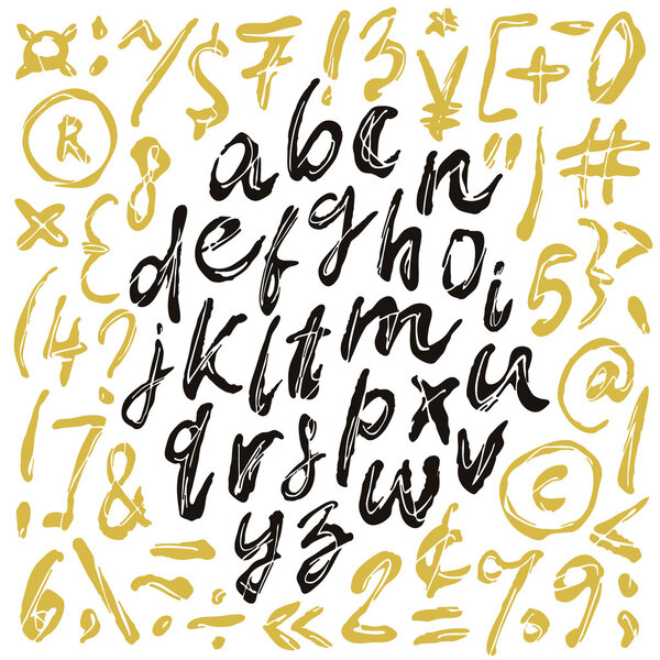 Vector alphabet. Hand drawn letters