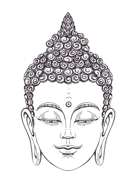 Portrait of a Buddha — Stock Vector